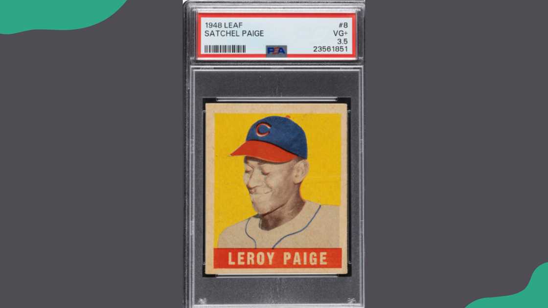 1948 Leaf Satchel Paige Rookie card