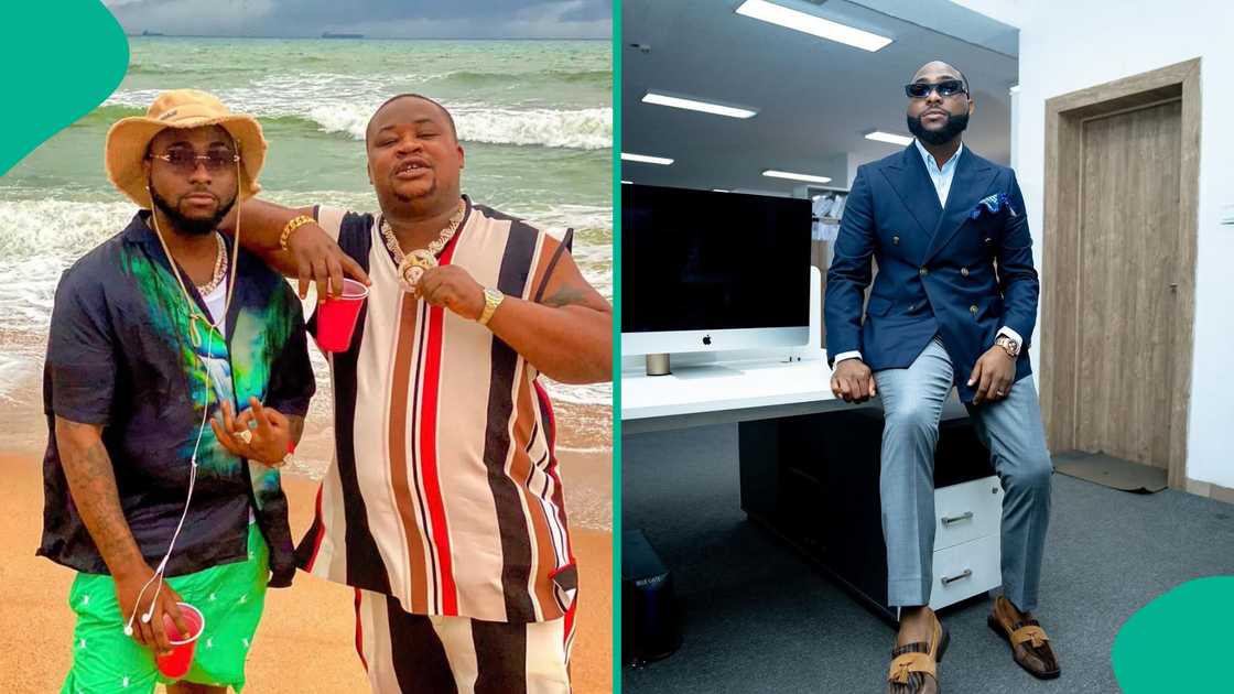 Davido shows support to Cubana Chiefpriest. Davido shows support to Cubana Chiefpriest.
