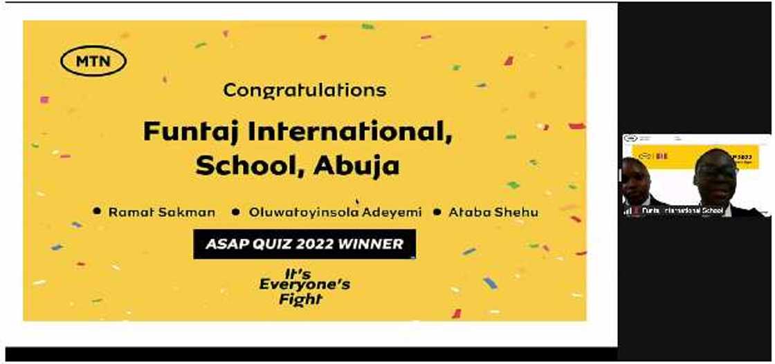 Winner emerges/MTN Anti Substance Abuse Programme (ASAP)/ Quiz Competition Winner emerges/MTN Anti Substance Abuse Programme (ASAP)/ Quiz Competition