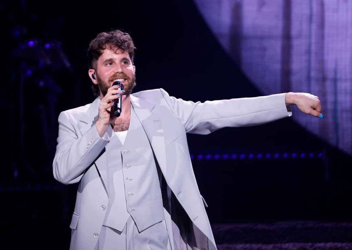 Ben Platt performing on stage Ben Platt performing on stage