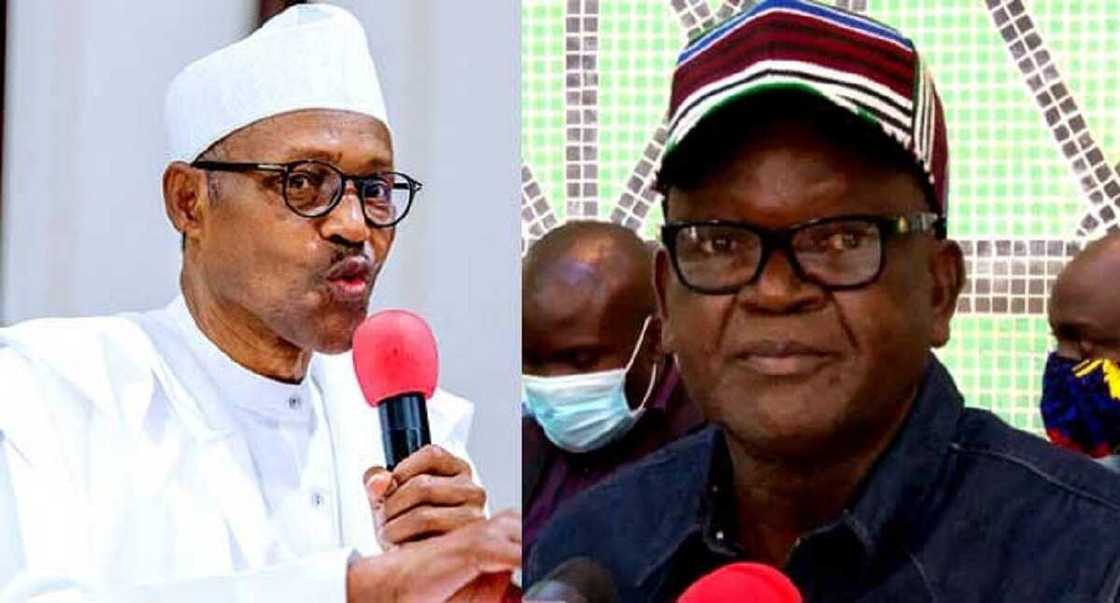 Tsaron kasa: Buhari ya fusata, yace Ortom baya ganin laifinsa, na wasu yake hange Tsaron kasa: Buhari ya fusata, yace Ortom baya ganin laifinsa, na wasu yake hange