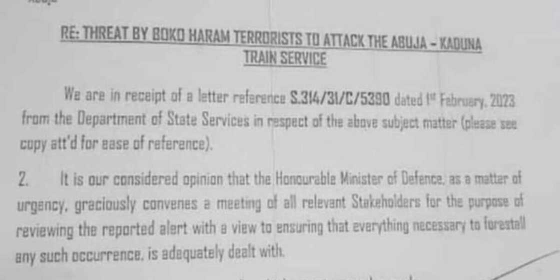 Hukumar DSS ta ce 'yan ta'adda na shirin kai hari kan jirgin kasan Abuja-Kaduna Hukumar DSS ta ce 'yan ta'adda na shirin kai hari kan jirgin kasan Abuja-Kaduna