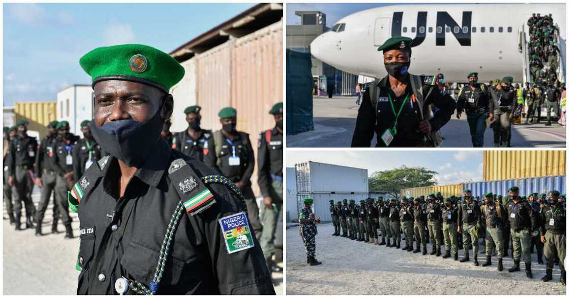 144 Nigerian police officers arrive to boost security in African country 144 Nigerian police officers arrive to boost security in African country