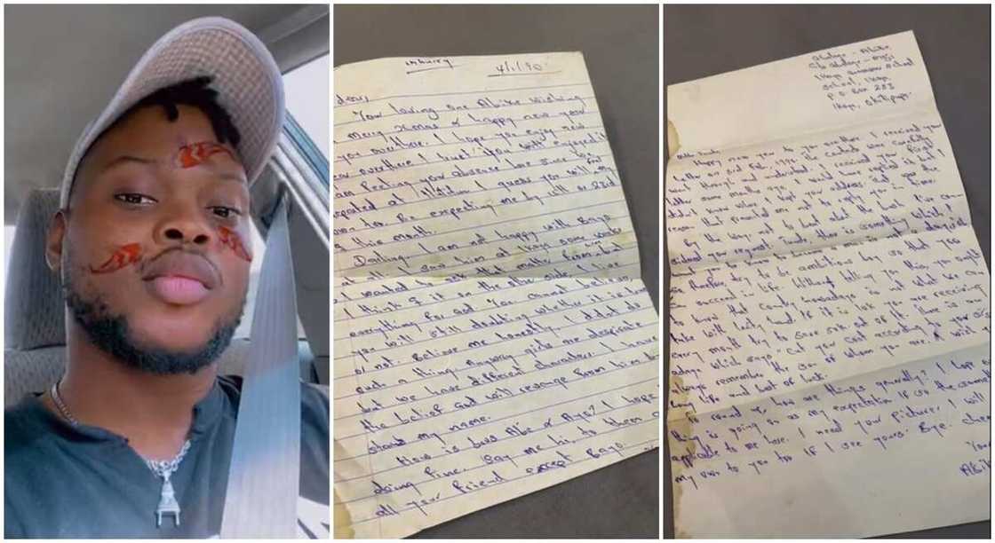 Photos of old love letters written by a Nigerian mum to her would-be husband, Tunde in 1990. Photos of old love letters written by a Nigerian mum to her would-be husband, Tunde in 1990.