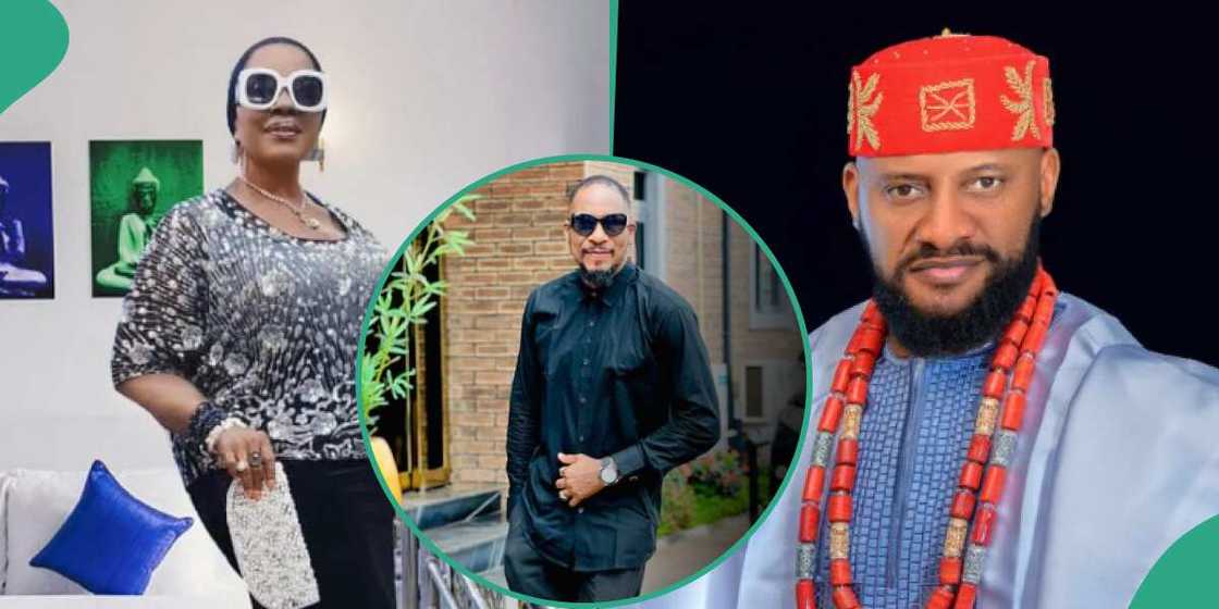 Rita Edochie reacts to Yul dragging late Junior Pope.