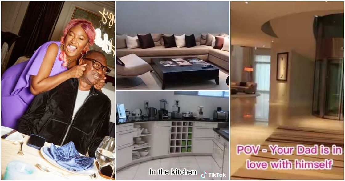 DJ Cuppy shows off interior of Femi Otedola's house.