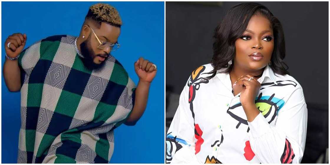 BBNaija: Funke Akindele drums support for Whitemoney.