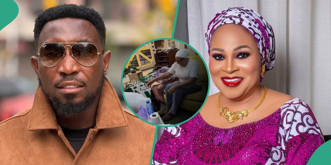 Timi Dakolo meets Bukky Wright in Abuja.