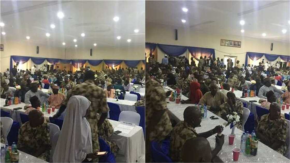 Babban hafsan Sojan sama ya nishadantar da Sojojin dake yaki da Boko Haram (Hotuna) Babban hafsan Sojan sama ya nishadantar da Sojojin dake yaki da Boko Haram (Hotuna)