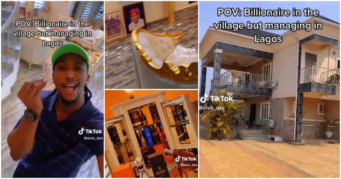 Billionaire in the village, managing in Lagos, gold furniture Billionaire in the village, managing in Lagos, gold furniture