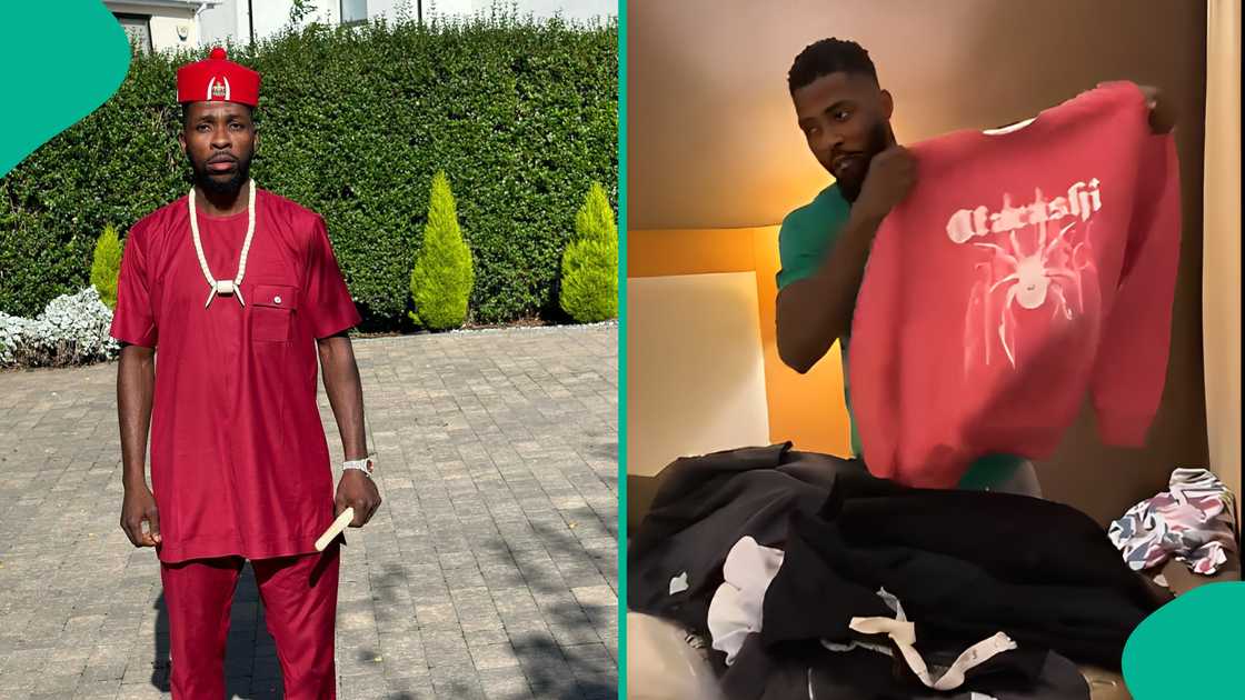 Kelechi Iheanacho shows off sweaters for sale Kelechi Iheanacho shows off sweaters for sale