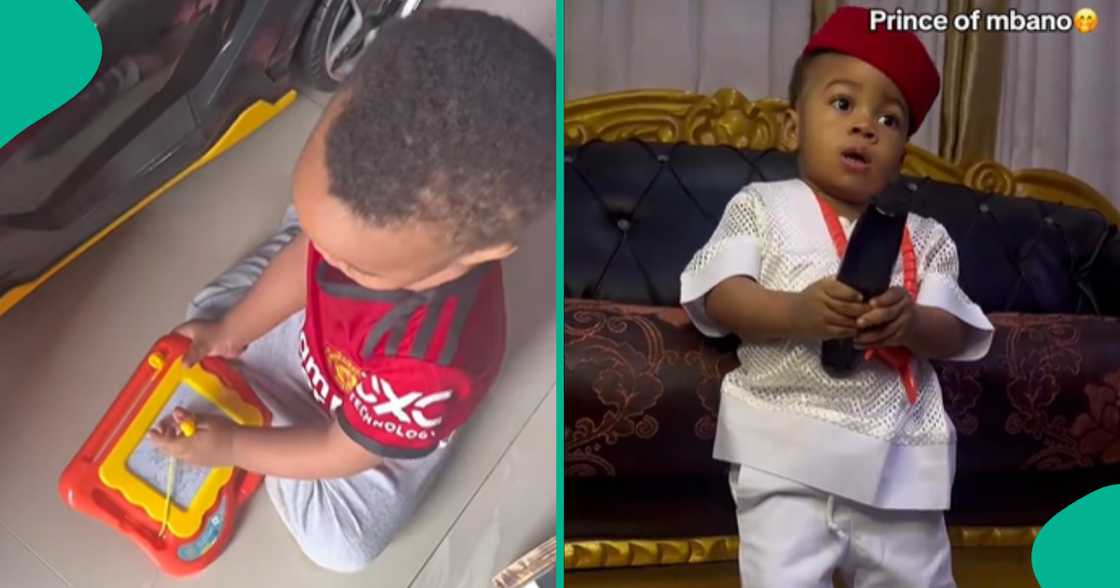 Nigerian mother discovers her 15-month-old son is left-handed, asks question in TikTok video.