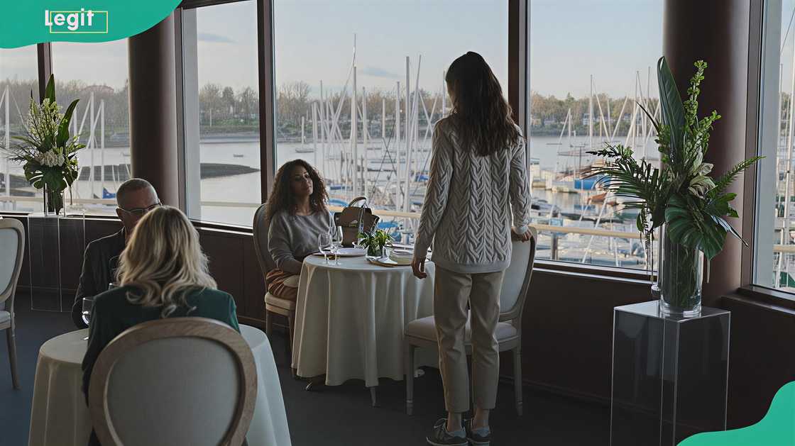 Regina takes Alex to dinner at the oceanfront Marina Restaurant in Oak Bay Regina takes Alex to dinner at the oceanfront Marina Restaurant in Oak Bay