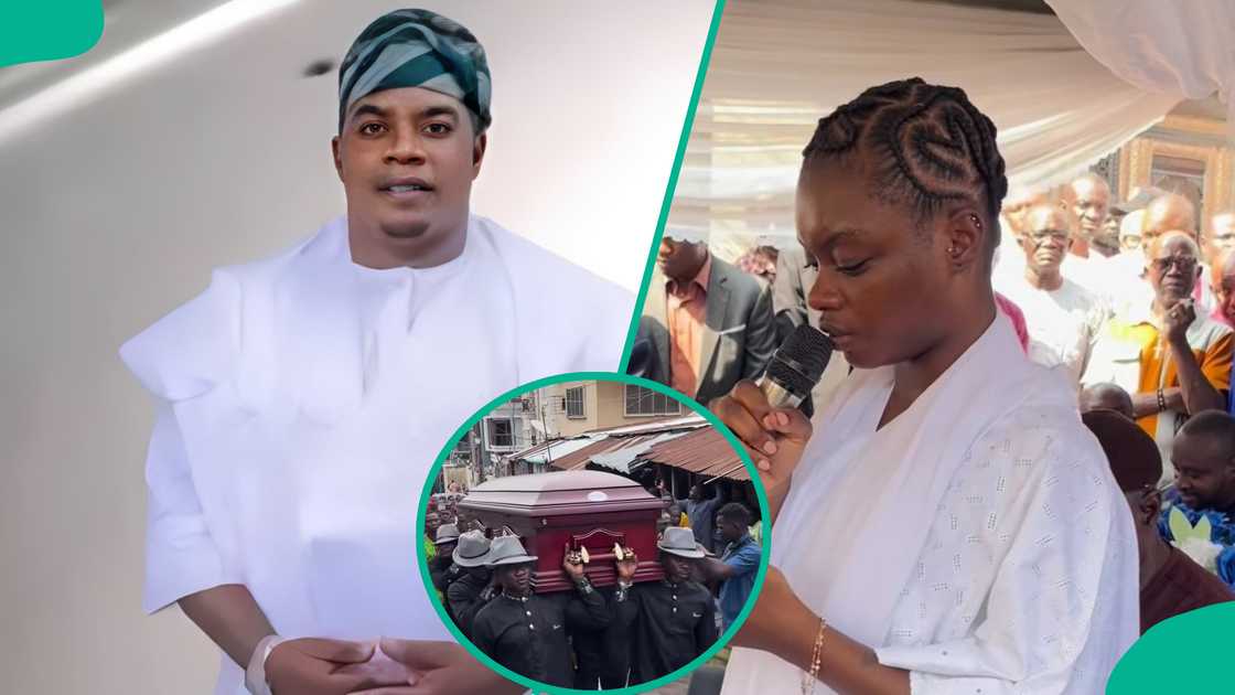 Toba Ijaya's daughter breaks down while giving emotional tribute to late father Toba Ijaya's daughter breaks down while giving emotional tribute to late father