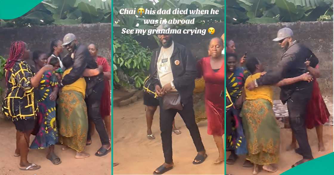 Man visits father's graveside for first time after 15 years abroad. Man visits father's graveside for first time after 15 years abroad.