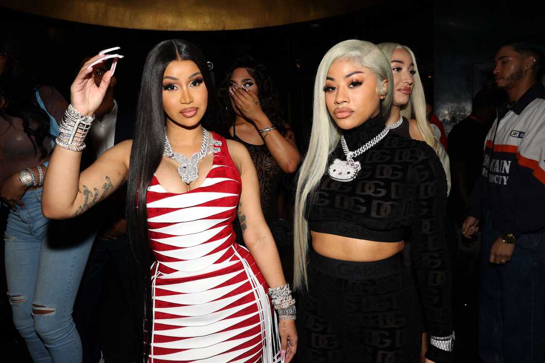 Cardi B and Hennessy Carolina attend Cardi B Hosts Fashion Night Out in New York City