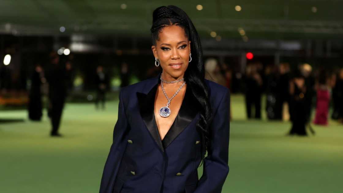 Regina King wearing the braided ponytail hairstyle