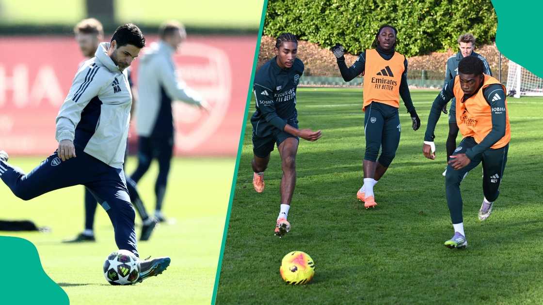 Arsenal, Mikel Arteta, Nigeria, Sporting Lisbon, Champions League, Portugal.