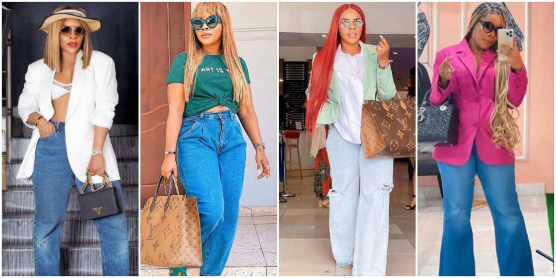 Laura wears jeans in style Laura wears jeans in style