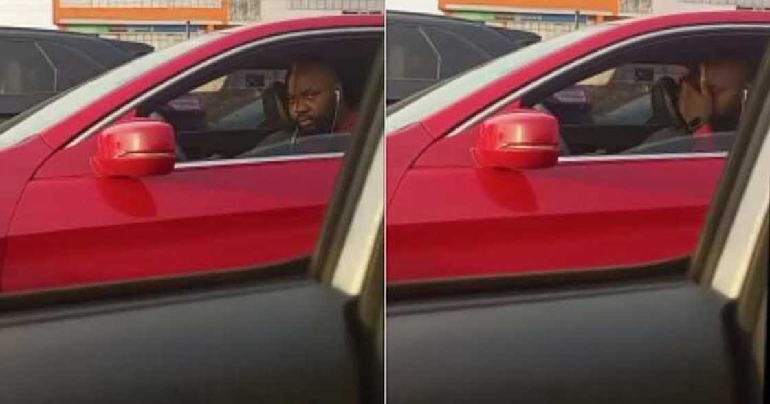 Lady shoots her shot at man in traffic, fine boy, phone number Lady shoots her shot at man in traffic, fine boy, phone number