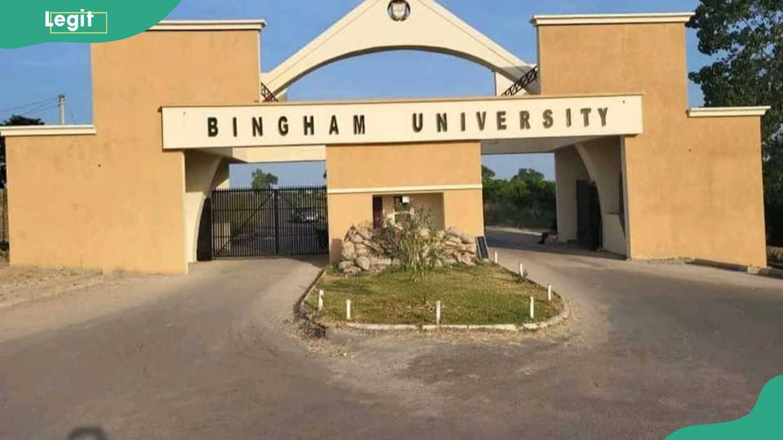 Bingham University's main entrance Bingham University's main entrance