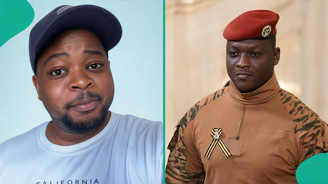 A man reacts following Captain Ibrahim Traoré's statement on Sharia law in Saudi Arabia A man reacts following Captain Ibrahim Traoré's statement on Sharia law in Saudi Arabia
