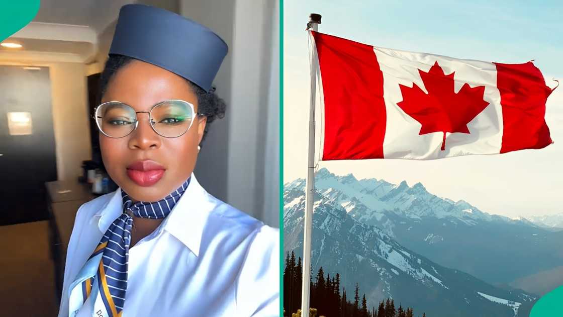 A Nigerian flight attendant in Canada mentions her job requirements