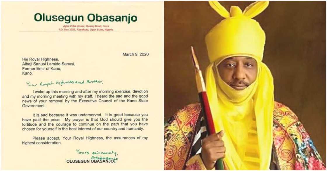 Sanusi: Tsige ka da aka yi bai dace ba, kuma abin takaici ne inji Obasanjo Sanusi: Tsige ka da aka yi bai dace ba, kuma abin takaici ne inji Obasanjo