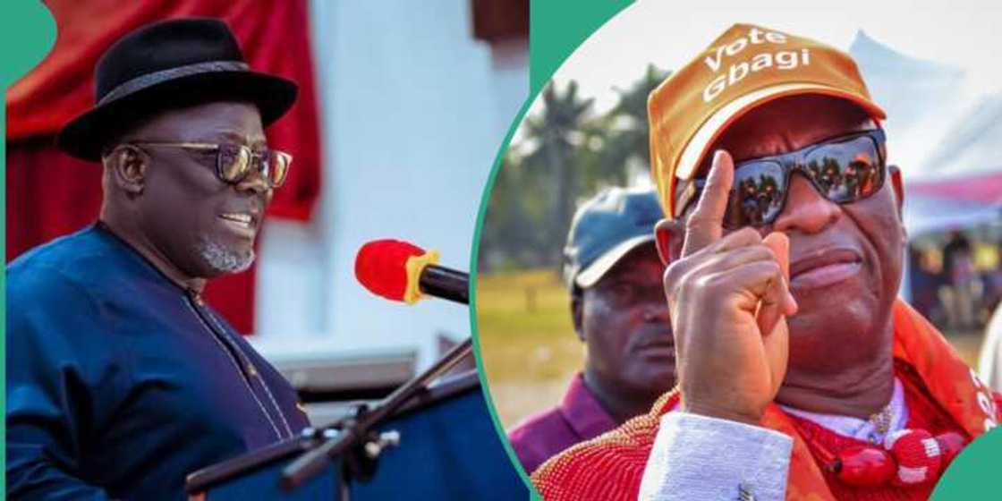 Gwamna Oborevwori na Delta da ɗan takarar SDP. Gwamna Oborevwori na Delta da ɗan takarar SDP.