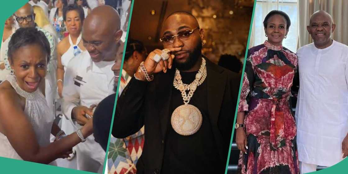 Tony Elumelu's wife admries Davido's N577m diamond necklace