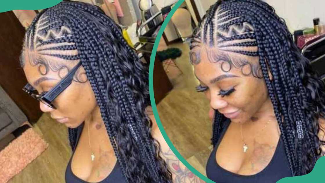 Laid-back feed in braids Laid-back feed in braids