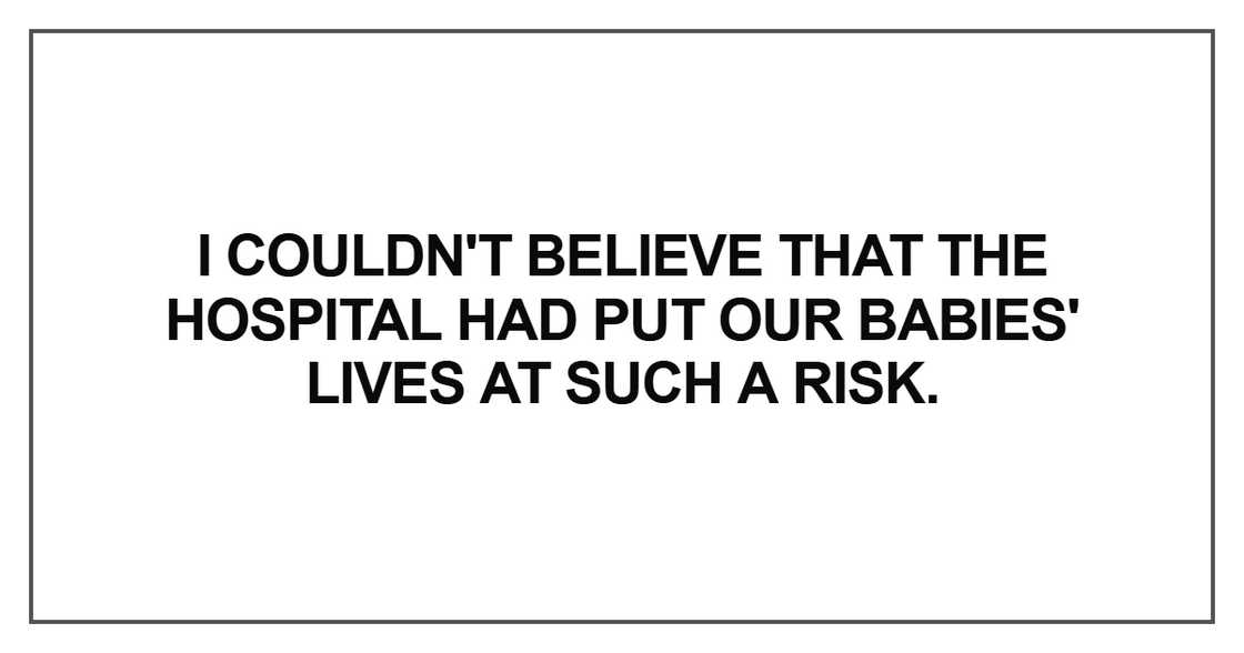 I couldn't believe that the hospital had put I couldn't believe that the hospital had put