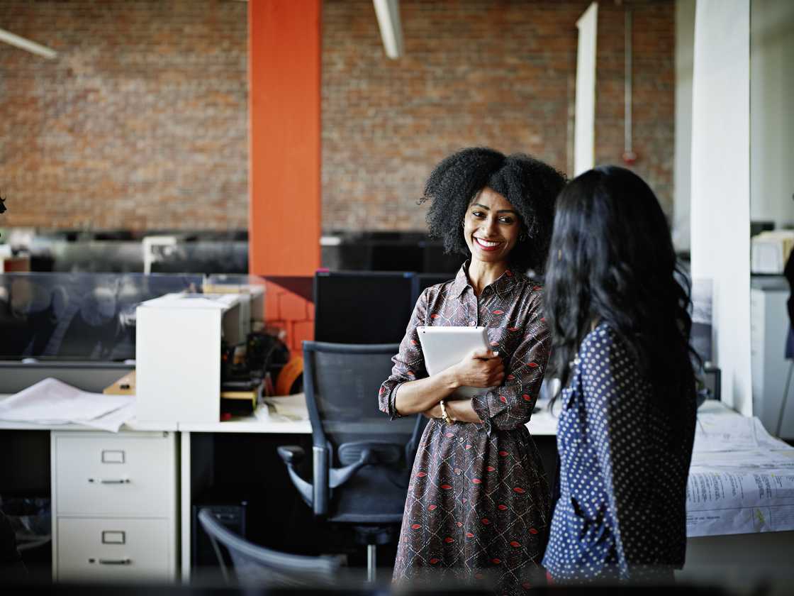 Two ladies talking Two ladies talking