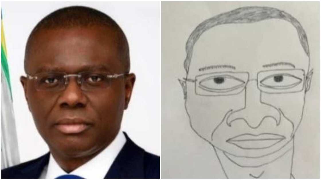 Governor Sanwo-Olu Questions Artist Over Funny Looking Portrait Governor Sanwo-Olu Questions Artist Over Funny Looking Portrait