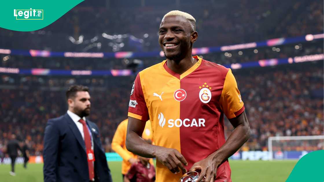 Victor Osimhen, Galatasaray, Liverpool, Rams Park, Istanbul, Turkiye, UEFA Champions League. Victor Osimhen, Galatasaray, Liverpool, Rams Park, Istanbul, Turkiye, UEFA Champions League.