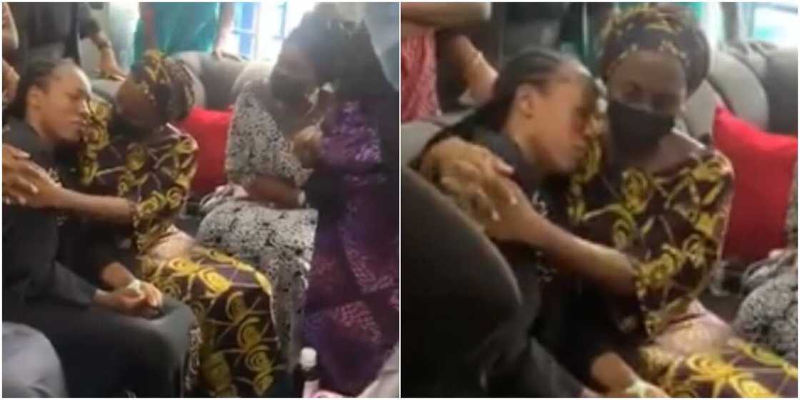 Video Shows Emotional Moment VP Osinbajo's Wife Visits, Cuddles Widow of Officer who Died in Plane Crash Video Shows Emotional Moment VP Osinbajo's Wife Visits, Cuddles Widow of Officer who Died in Plane Crash