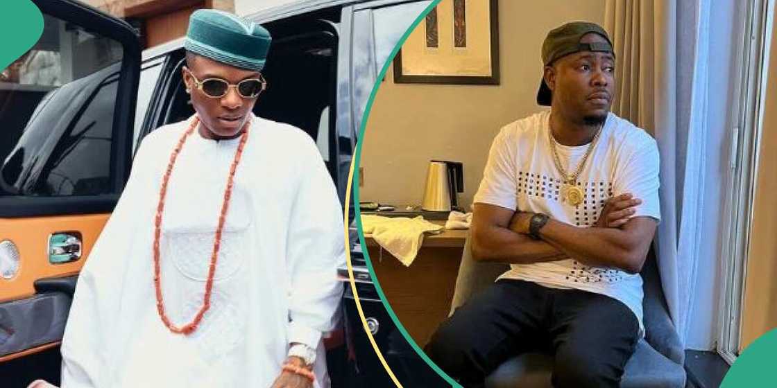 Singer Wizkid and actor Lege Singer Wizkid and actor Lege