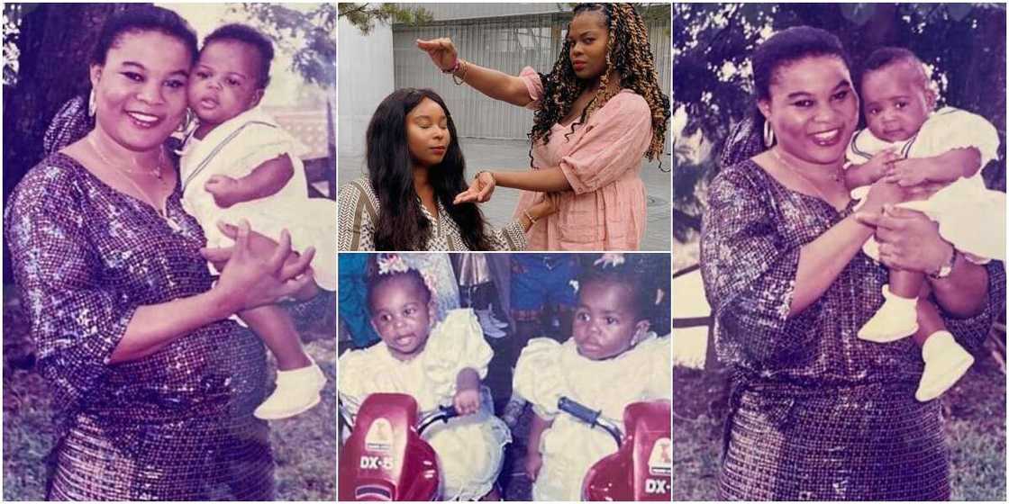 Sola Sobowale and her twin daughters Sola Sobowale and her twin daughters