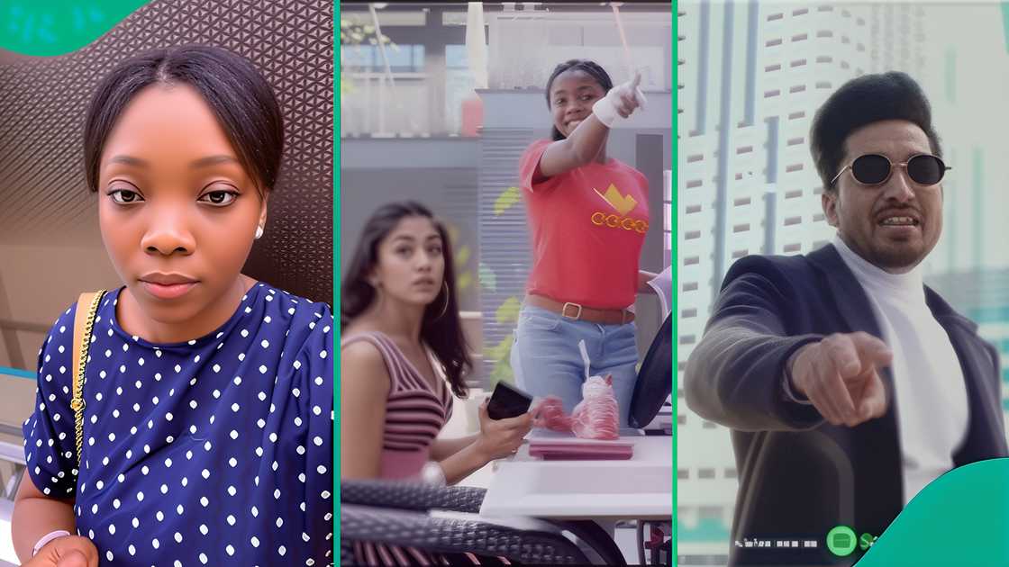 A Nigerian lady reacts as she gets featured in an Indian music video