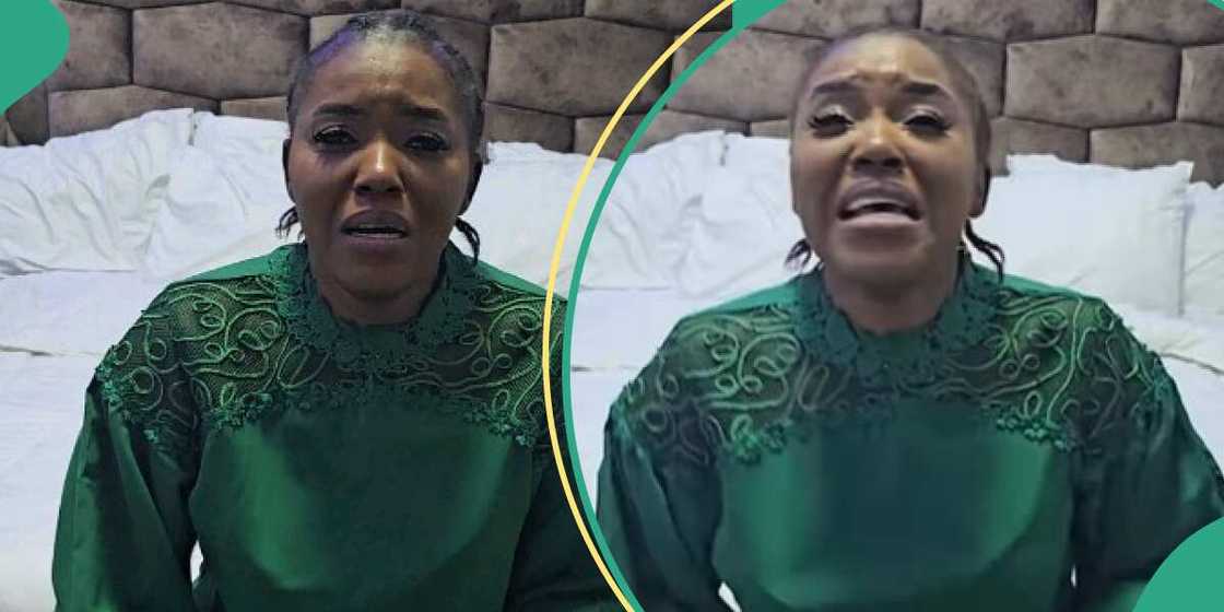 Biola Bayo laments as lady she interview dies. Biola Bayo laments as lady she interview dies.