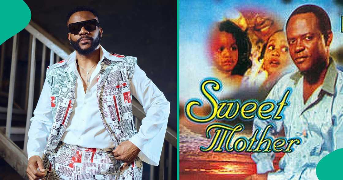 Ebuka Obi-Uchendu recreates the iconic look of Sweet Mother singer, Prince Nico Mbarga. Ebuka Obi-Uchendu recreates the iconic look of Sweet Mother singer, Prince Nico Mbarga.