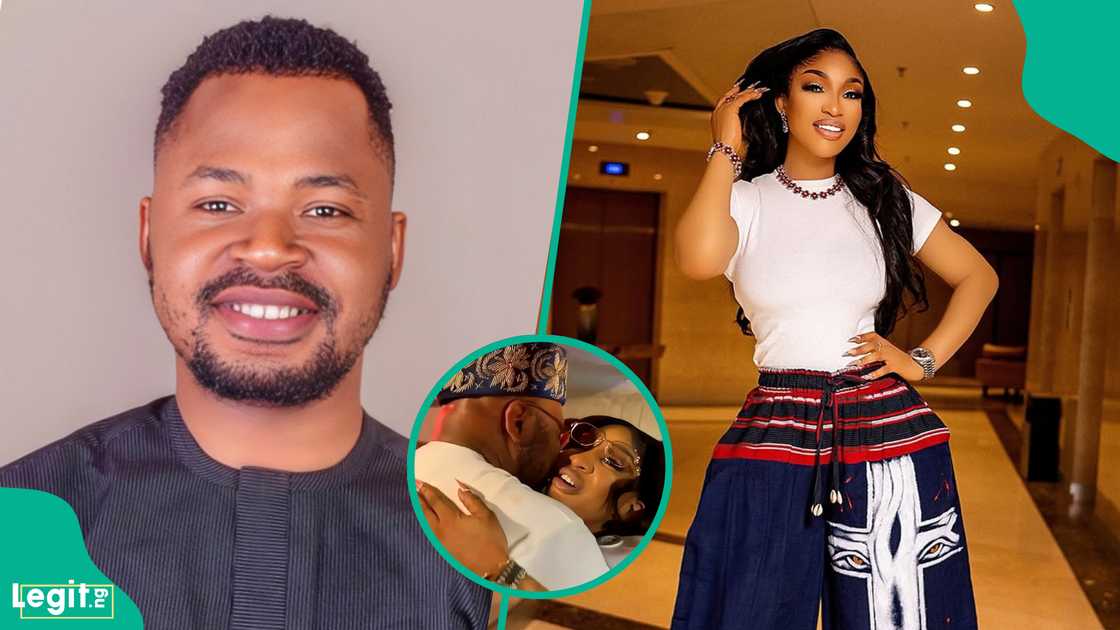 Ossai Ovie Success blasts Tonto Dikeh for hugging Olakunle Churchill at their son's party, saying she should respect his marriage to Rosy Meurer