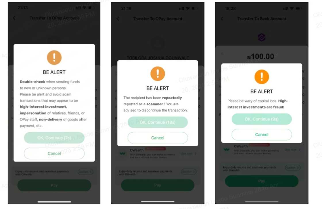 OPay's Scam Alerts Warns You Before You Make Costly Mistakes OPay's Scam Alerts Warns You Before You Make Costly Mistakes