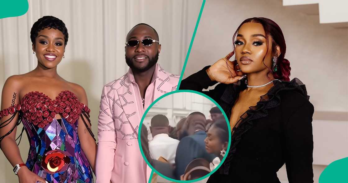 Guest captured dragging for Amala at Davidos' wedding. Guest captured dragging for Amala at Davidos' wedding.