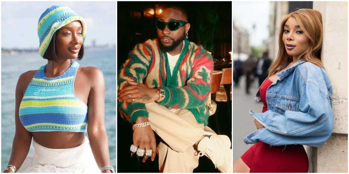 Davido's alleged baby mama Anita Brown, Davido, Davido's French baby mama Davido's alleged baby mama Anita Brown, Davido, Davido's French baby mama
