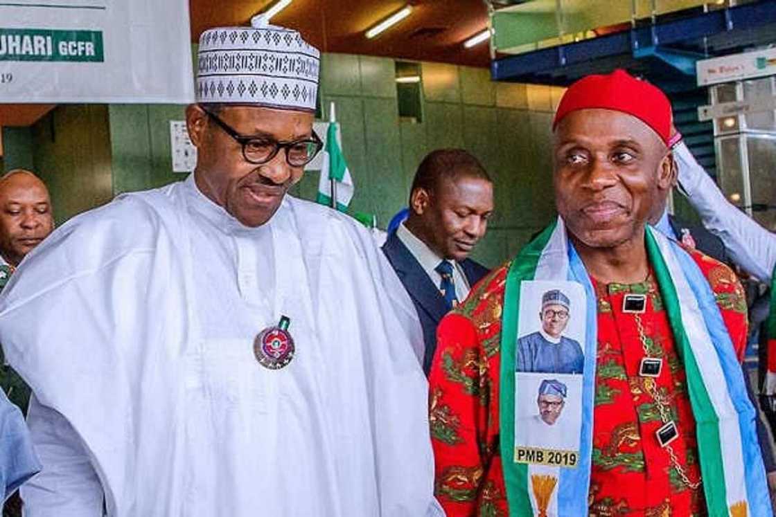 President Buhari and Rotimi Amaechi President Buhari and Rotimi Amaechi