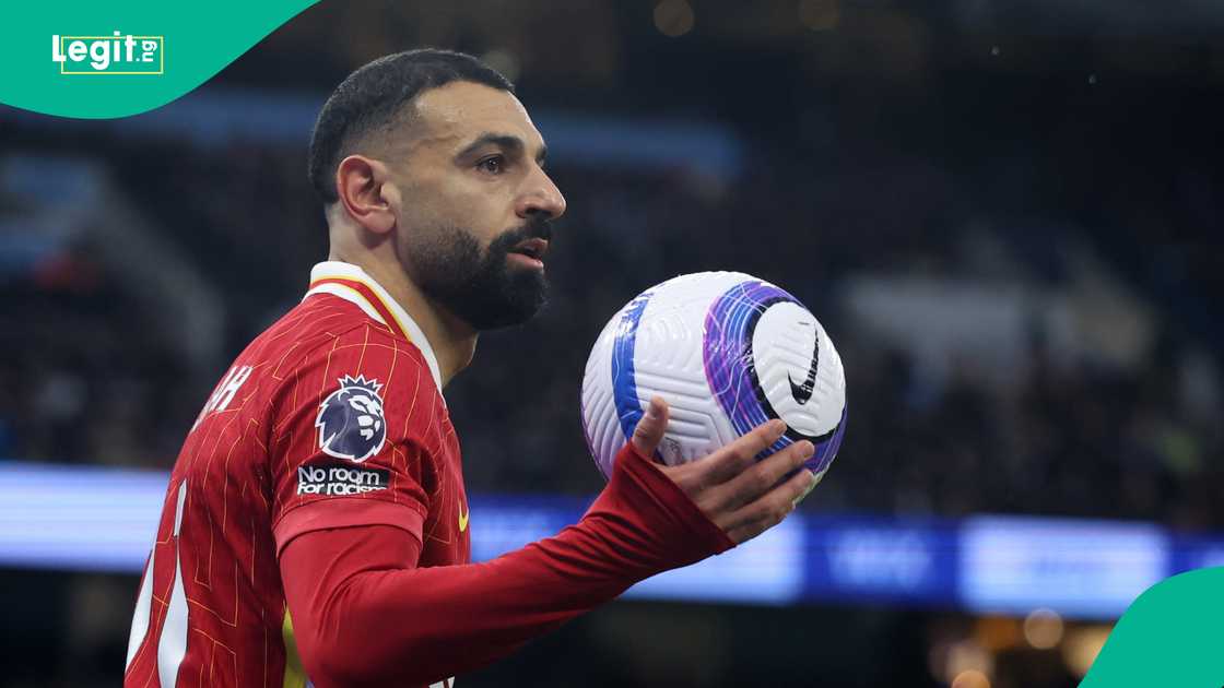 Egypt forward Mohamed Salah scored a goal against Manchester City on Sunday evening. Egypt forward Mohamed Salah scored a goal against Manchester City on Sunday evening.