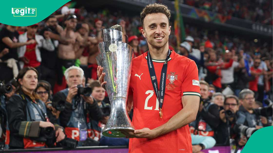Diogo Jota, Portugal, Spain, Allianz Arena, Munich, UEFA Nations League. Diogo Jota, Portugal, Spain, Allianz Arena, Munich, UEFA Nations League.