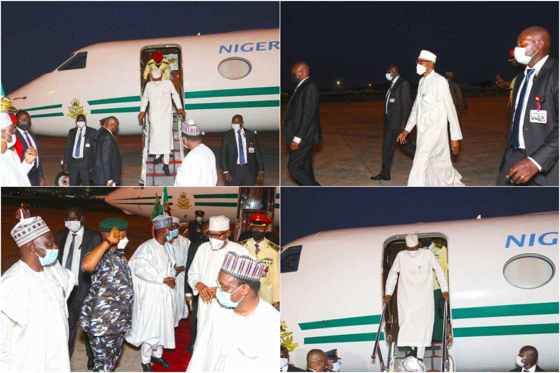 President Buhari returns to Abuja after Saudi trip President Buhari returns to Abuja after Saudi trip