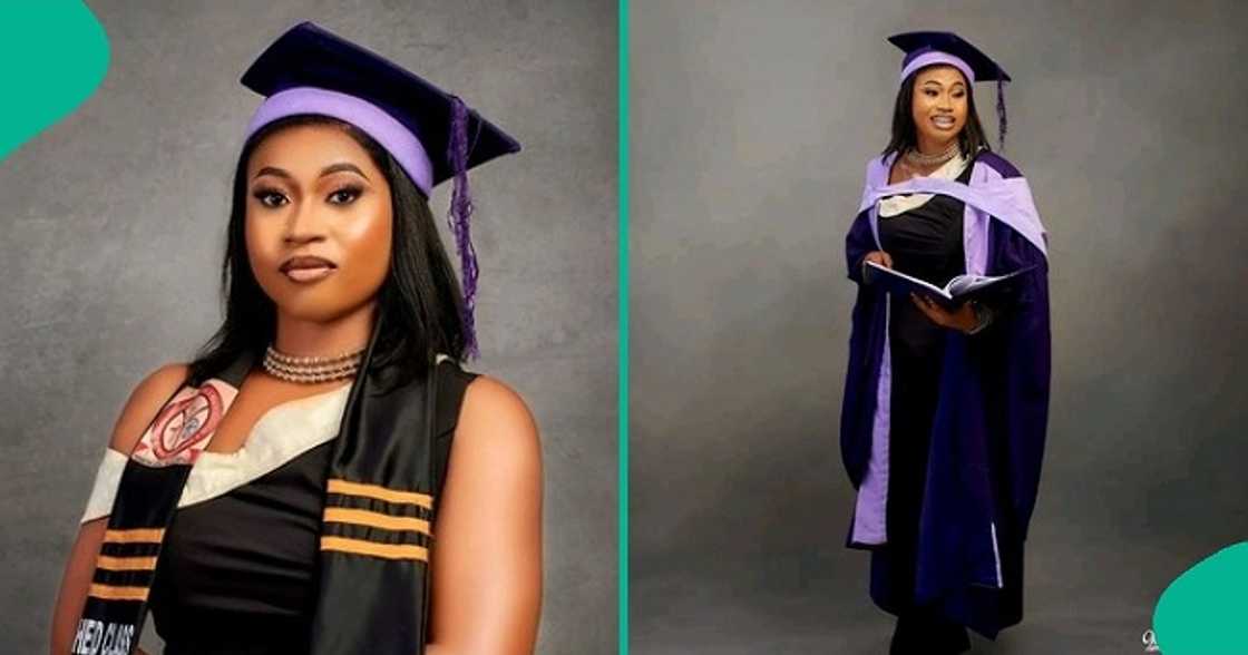 Female graduate happily celebrated signing out of UNIBEN